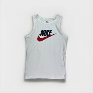 NIKE Youth Unisex Sportswear Essential Tank Top  Medium Graphic WHITE FV5325-100